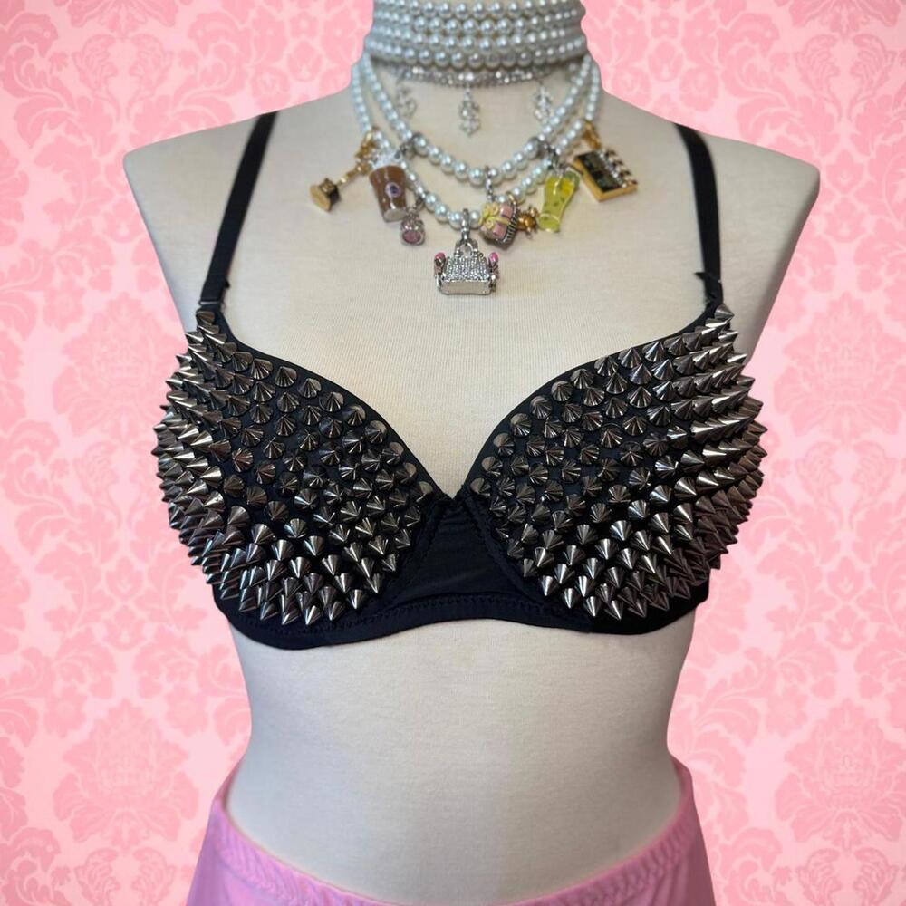🖤⚡ LOVE CULTURE STUDDED BRA - PUNK PRINCESS ENERGY ⚡🖤